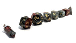 Bloodstone Semi-Previous Hand Carved Stone Dice Set