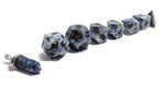 Blue Bahia Granite Hand Carved Semi-Precious Stone Dice Set