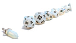 Opalite Hand Carved Semi-Precious Stone Dice Set