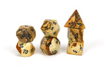 Picture Jasper Semi Precious Stone Dice Set of 7