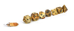 Picture Jasper Semi Precious Stone Dice Set of 7