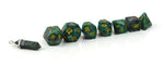 Ruby in Zoicite Semi Precious Stone Dice Set