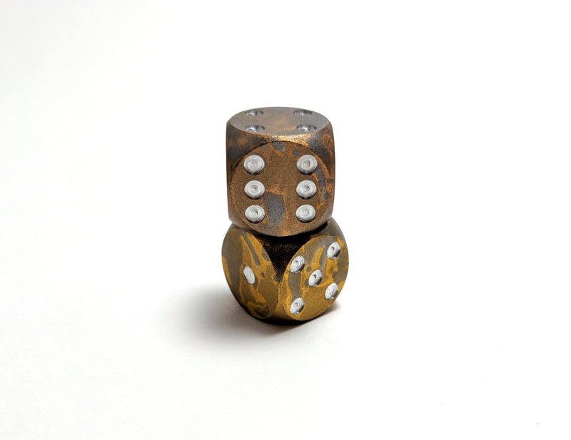 Tarnished Gold Aluminium Mini D6